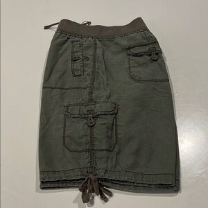 FADED GLORY Olive Green linen cotton cargo shorts sz12